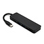 Case2go USB Splitter & SD Kaartlezer - USB Hub 3.0 - 2 Poorten - USB-C aansluiting - Aluminium - Zwart