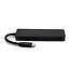 Case2go - USB Splitter & SD Kaartlezer - USB Hub 3.0 - 2 Poorten - USB-C aansluiting - Aluminium - Zwart