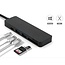 Case2go - USB Splitter & SD Kaartlezer - USB Hub 3.0 - 2 Poorten - USB-C aansluiting - Aluminium - Zwart