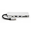 Case2go - USB Splitter & SD Kaartlezer - USB Hub 3.0 - 2 Poorten - USB-C aansluiting - Aluminium - Zilver