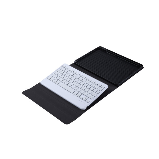 Case2go - iPad 10.2 inch 2019 / 2020 / 2021 Draadloze Bluetooth Toetsenbord Hoes met RGB verlichting en Stylus Pen Houder - Blauw en Roze