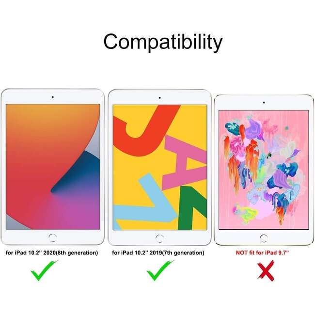 Case2go - iPad Pro en Air 10.5 inch 2017 / 2019 Draadloze Bluetooth Toetsenbord Hoes met Stylus Pen Houder -Zwart