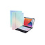 Case2go - iPad Pro en Air 10.5 inch 2017/2019 Draadloze Bluetooth Toetsenbord Hoes met RGB verlichting en Stylus Pen Houder - Regenboog