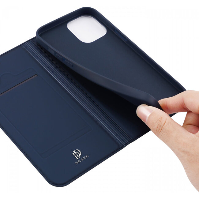 Hoesje voor iPhone 13 Pro Max - Dux Ducis Skin Pro Book Case - Donker Blauw