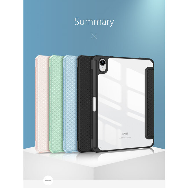 Apple iPad Mini 6 (2021) Hoes - Dux Ducis Toby Tri-Fold Book Case - Blauw