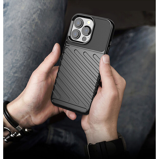 iPhone 13 Pro Hoesje - Schokbestendige TPU back cover - Zwart