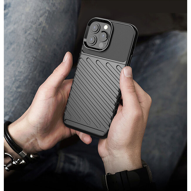 iPhone 13 Pro Max Hoesje - Schokbestendige TPU back cover - Zwart