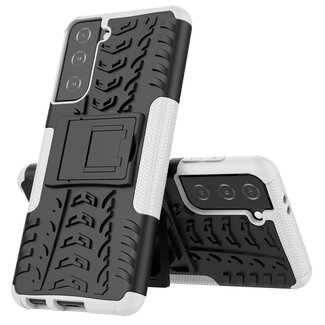 Case2go Samsung Galaxy S21 Hoesje - Schokbestendige Back Cover - Wit