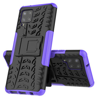 Case2go Samsung Galaxy A42 Hoesje - Schokbestendige Back Cover - Paars