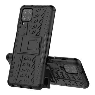 Case2go Samsung Galaxy A12 5G Hoesje - Schokbestendige Back Cover - Zwart