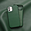 Case2go - iPhone 12 Pro Max  Hoes - Schokbestendige Back Cover - Leren Back Cover - Groen