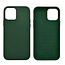 Case2go - iPhone 12 Pro Max  Hoes - Schokbestendige Back Cover - Leren Back Cover - Groen