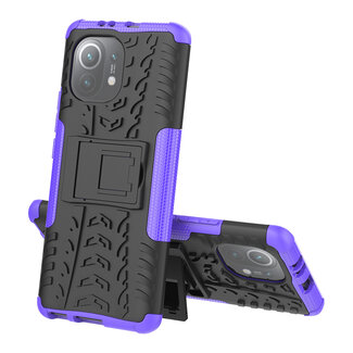 Case2go Xiaomi Mi 11 Hoesje - Schokbestendige Back Cover - Paars