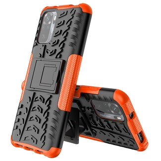 Case2go Xiaomi Redmi Note 10 Hoesje - Schokbestendige Back Cover - Oranje