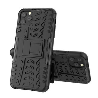 Case2go iPhone 11 Pro Max Hoesje - Schokbestendige Back Cover - Zwart