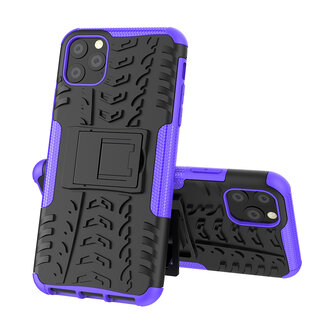Case2go iPhone 11 Pro Max Hoesje - Schokbestendige Back Cover - Paars