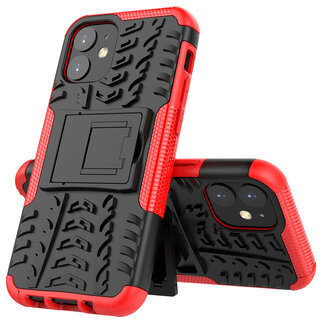 Case2go iPhone 12 Mini Hoesje - Schokbestendige Back Cover - Rood