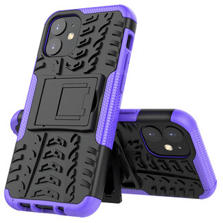 Case2go iPhone 12 Mini Hoesje - Schokbestendige Back Cover - Paars