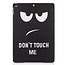 Case2go - Tablet hoes geschikt voor iPad 2021 - 10.2 Inch - Tri-Fold Book Case - Don't Touch Me