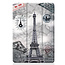 Case2go - Tablet hoes geschikt voor iPad 2021 - 10.2 Inch - Tri-Fold Book Case - Eiffeltoren