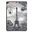 Case2go - Tablet hoes geschikt voor iPad 2021 - 10.2 Inch - Tri-Fold Book Case - Eiffeltoren