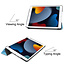 Case2go - Tablet hoes geschikt voor iPad 2021 - 10.2 Inch - Tri-Fold Book Case - Licht Blauw