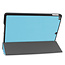 Case2go - Tablet hoes geschikt voor iPad 2021 - 10.2 Inch - Tri-Fold Book Case - Licht Blauw