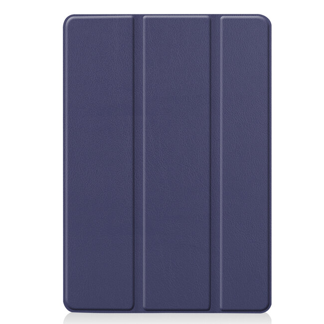 Case2go - Tablet hoes geschikt voor iPad 2021 - 10.2 Inch - Tri-Fold Book Case - Donker Blauw