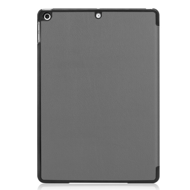 Case2go - Tablet hoes geschikt voor iPad 2021 - 10.2 Inch - Tri-Fold Book Case - Grijs