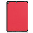 Case2go - Tablet hoes geschikt voor Apple iPad 2021 - 10.2 inch - Tri-Fold Book Case - Apple Pencil Houder - Rood