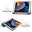 Case2go - Tablet hoes geschikt voor Apple iPad 2021 - 10.2 inch - Tri-Fold Book Case - Apple Pencil Houder - Licht Blauw