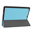 Case2go - Tablet hoes geschikt voor Apple iPad 2021 - 10.2 inch - Tri-Fold Book Case - Apple Pencil Houder - Licht Blauw