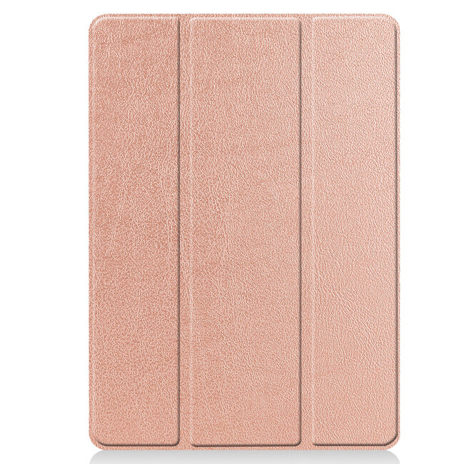 Case2go - Tablet hoes geschikt voor Apple iPad 2021 - 10.2 inch - Tri-Fold Book Case - Apple Pencil Houder - Rosé Goud