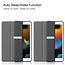 Case2go - Tablet hoes geschikt voor Apple iPad 2021 - 10.2 inch - Tri-Fold Book Case - Apple Pencil Houder - Grijs
