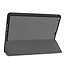 Case2go - Tablet hoes geschikt voor Apple iPad 2021 - 10.2 inch - Tri-Fold Book Case - Apple Pencil Houder - Grijs