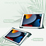 Case2go - Tablet hoes geschikt voor iPad 2021 - 10.2 Inch - Transparante Case - Tri-fold Back Cover - Donker Groen