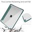 Case2go - Tablet hoes geschikt voor iPad 2021 - 10.2 Inch - Transparante Case - Tri-fold Back Cover - Donker Groen