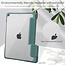 Case2go - Tablet hoes geschikt voor iPad 2021 - 10.2 Inch - Transparante Case - Tri-fold Back Cover - Donker Groen