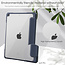 Case2go - Tablet hoes geschikt voor iPad 2021 - 10.2 Inch - Transparante Case - Tri-fold Back Cover - Donker Blauw