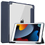 Case2go - Tablet hoes geschikt voor iPad 2021 - 10.2 Inch - Transparante Case - Tri-fold Back Cover - Donker Blauw