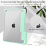 Case2go - Tablet hoes geschikt voor iPad 2021 - 10.2 Inch - Transparante Case - Tri-fold Back Cover - Mint Groen