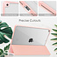 Case2go - Tablet hoes geschikt voor iPad 2021 - 10.2 Inch - Transparante Case - Tri-fold Back Cover - Roze