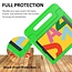 Case2go - Tablet hoes geschikt voor iPad 2021 - 10.2 Inch - Schokbestendige case met Handvat - Groen