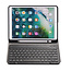 Case2go - Bluetooth toetsenbord Tablet hoes geschikt voor iPad 2021 - 10.2 Inch - Keyboard Case met Stylus Pen Houder - Blauw
