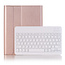 Case2go - Bluetooth toetsenbord Tablet hoes geschikt voor iPad 2021 - 10.2 Inch - Keyboard Case met Stylus Pen Houder - Roze