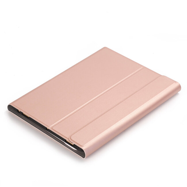 Case2go - Bluetooth toetsenbord Tablet hoes geschikt voor iPad 2021 - 10.2 Inch - Keyboard Case met Stylus Pen Houder - Roze
