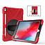 Case2go - Tablet hoes geschikt voor iPad 2021 - 10.2 Inch - Hand Strap Armor Case - Rood