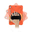 Case2go - Tablet hoes geschikt voor iPad 2021 - 10.2 Inch - Hand Strap Armor Case - Oranje