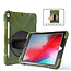 Case2go - Tablet hoes geschikt voor iPad 2021 - 10.2 Inch - Hand Strap Armor Case - Camouflage