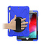 Case2go - Tablet hoes geschikt voor iPad 2021 - 10.2 Inch - Hand Strap Armor Case - Blauw